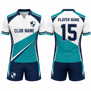 Maillot de football unisexe MEGAMAPLE sans manches col en V pour adulte, vert, blanc, or, imprimé par transfert thermique, respirant, 100 % coton - Product Image 1