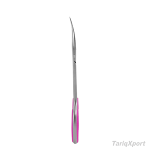 Ciseaux à cuticules russes en acier inoxydable extra fins et extra tranchants pour ongles en acrylique, avec anneau en caoutchouc - Product Image 5