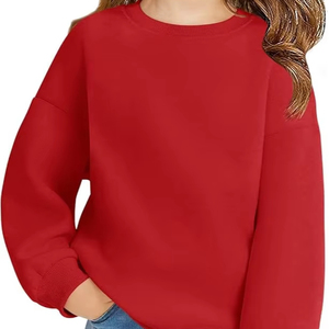 OEM Women's Plus Size Long Sleeve Soft 100% Cotton O-Neck Pullover Sweatshirt with Custom Colors Available - Product Image 1