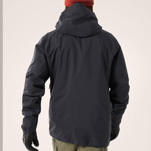 Veste d'extérieur personnalisable pour homme, coupe-vent imperméable et respirante, grande taille, avec fermeture éclair sur le devant, couleur unie - Product Image 5