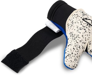 Professional Football Goalkeeper Gloves Blue White Speckled PU Silicone Full Finger Non-Slip Adjustable <b>Wrist</b> <b>Strap</b> Unisex - Product Image 5