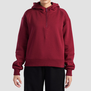 Sudadera con Capucha Personalizada de Marca Propia para Mujer, Corte Regular, Ropa de Invierno, Sudadera con Cierre en el Cuello - Product Image 1