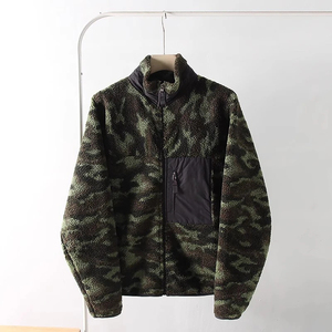Veste polaire à fermeture éclair avec broderie de logo personnalisée sur le devant, vêtement d'hiver décontracté, prix de gros - Product Image 3