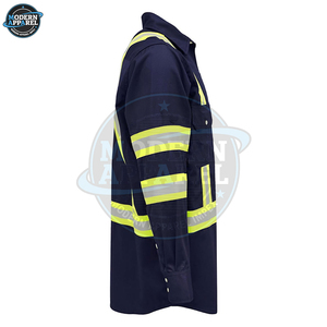 Chemise de travail à manches longues avec bande réfléchissante haute visibilité, logo personnalisé, vêtements de travail, chemises de sécurité réfléchissantes - Product Image 6