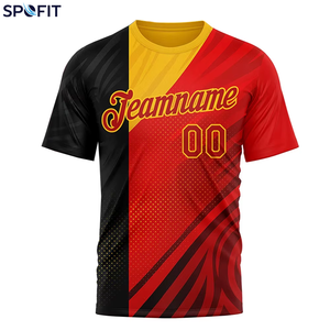 Maillot de football personnalisé 100% polyester, nom de l'équipe, numéro, logo, manches courtes, sublimation, uniforme de football - Product Image 1