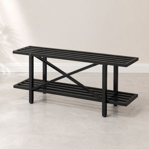 Soporte de Metal Negro de 2 Niveles para Plantas, Estante para Macetas, Exhibidor de Jardín Interior y Exterior para Hogar, Balcón, Patio - Product Image 2