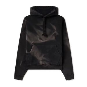 Sudadera con capucha para hombre, 450 g/m², de felpa francesa, con efecto desgastado por el sol y la suciedad, corte holgado, estilo urbano, amarilla personalizada, vintage - Product Image 1