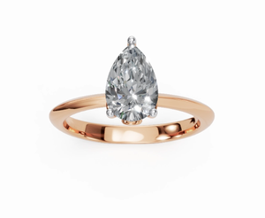 Anillo de Diamantes Reales en Oro de 9kt, 14kt y 18kt, Banda de Oro Amarillo, Rosa y Blanco, Joyería de Diamantes Genuinos, Anillo de Compromiso de Oro Sólido - Product Image 6