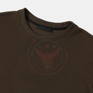 Sweat-shirts décontractés d'hiver pour hommes en coton mélangé de couleur unie avec logo personnalisé, tissu polaire léger, prix abordable - Product Image 3