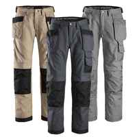 Pantalon de travail noir pour homme SUMROOS, multi-poches, uniforme de travail, poches pour outils, pantalon de neige personnalisé pour homme