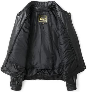 Chaqueta de Moto para Hombre, Negra, de PU Ecológico, Transpirable, con Cuello Alto, Cierre de Cremallera, Corte Regular, Color Sólido, Forro de Poliéster, para Invierno - Product Image 4