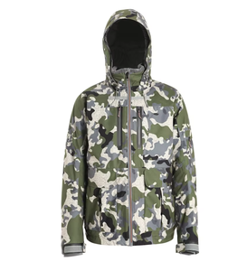 Veste de chasse d'hiver légère en softshell camouflage vert pour hommes et enfants, coupe-vent, imperméable, respirante, pour activités de plein air - Product Image 1