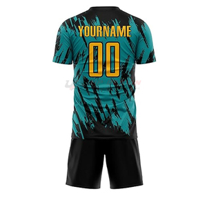 Les boutiques en ligne OEM ODM de haute qualité offrant des kits d'uniformes de football personnalisés par sublimation, entièrement prêts à l'emploi, avec étiquettes de marque personnalisées. - Product Image 3