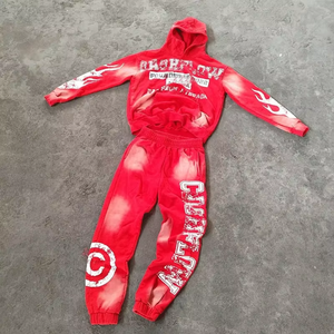 Nouveau sweat-shirt oversize à imprimé lettres américaines, pantalon décontracté pour hommes et femmes, ensemble deux pièces - Product Image 4