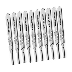 Juego de 10 mangos de bisturí quirúrgico premium, compatibles con cuchillas, hoja desmontable, bisturí extraíble, acero inoxidable de alta calidad - Product Image 2