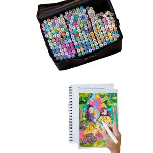 Marcadores <span class=keywords><strong>Ohuhu</strong></span>, Juego de 216 Marcadores de Arte con Doble <span class=keywords><strong>Punta</strong></span> a Base de Alcohol para Colorear, Ilustrar, Puntas de <span class=keywords><strong>Pincel</strong></span> y Cincel - Product Image 1