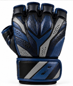 Gants d'entraînement sans doigts bleu-noir avec paume rembourrée, poignets ajustables, en PU, imperméables et respirants pour les arts martiaux - Product Image 5