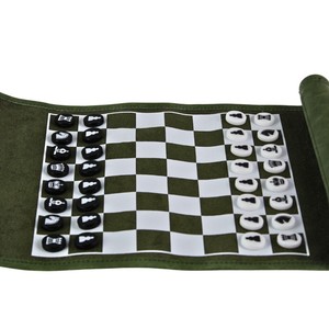 Portable Lightweight Real Microfiber Leather Travel <b>Backgammon</b> Roll-Up Game Set Foldable Chess <b>Board</b> Games - Product Image 2