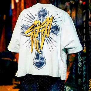 Camisetas Gráficas Oversize para Hombre, Estilo Rapper, Ropa Emo de los 2000s, Camisetas Holgadas Vintage de Hip Hop - Product Image 2
