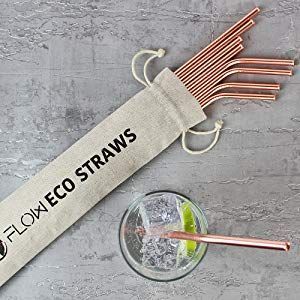 Luxury Handmade Copper Sipping <b>Straws</b> <b>Reusable</b> Bent Beverage Tube Set for Home Kitchen and Cocktail Presentation - Product Image 2