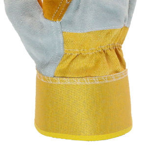 High Quality Leather Palm Coated Heat Resistance Anti-Slip Smooth Heavy Duty Work Safety <b>Gloves</b> Industrial - Product Image 5