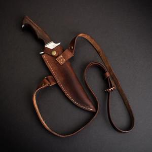 Couteau de chasse de haute qualité, manche en acier inoxydable San Mai, lame droite à pointe clip, 15 pouces, fabriqué à la main, fabrication en usine, DIY, OEM - Product Image 6