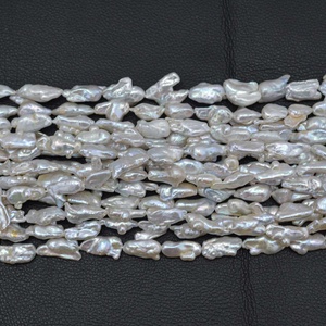 Perlas de Agua Dulce Naturales de 14mm 16mm 18mm, Hebras de Perlas Barrocas Irregulares, Perlas Cultivadas de Alta Calidad para la Fabricación de Collares, Alibaba - Product Image 5
