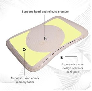 New hot sell luxury adjustable product 2 side curve neck ergonomic couple cuddle <b>cushion</b> memory foam pillow - Product Image 3