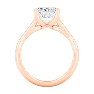 Bague de fiançailles luxueuse en or rose 10K avec diamant de laboratoire émeraude 5.51 ctw, bijoux de mariée exceptionnels et haut de gamme pour les occasions élégantes - Product Image 2