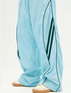 Diseño elástico en 4 direcciones que garantiza máxima movilidad, corte relajado, ropa informal de calle, pantalones anchos y holgados para mujer, verano. - Product Image 3