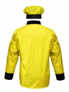 Chaqueta de Chef de Poliéster Amarillo Bordada a Mano con Gorra, Manga Larga, Alta Calidad, Estilo Medieval, para Tienda, Artesanía, Decoración, Arte, Hogar - Product Image 2