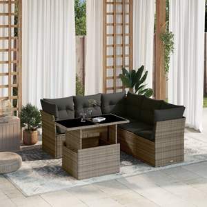 Set Divano da Giardino Grigio per Arredamento da Esterno - Product Image 1