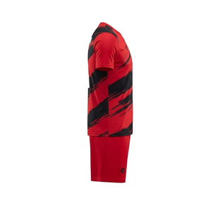 Uniforme de Fútbol Personalizado por Sublimación, Conjunto de Camiseta de Fútbol para Hombre, Rojo y Negro, Kit de Entrenamiento de Equipo, Logotipo Personalizado, Nombre y Número, Transpirable, OEM - Product Image 3