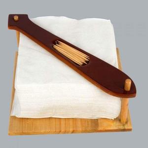 Porte-serviettes en bois pour table à manger, organiseur de mouchoirs écologique pour la maison et l'hôtel - Product Image 2