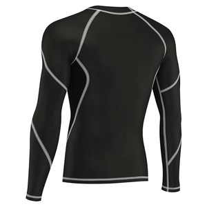 Custom Logo Boxing Rash Guard <b>Men</b> Sublimation Printed Spandex Stretch <b>Compression</b> <b>Shirts</b> Breathable Quick Dry Gym Rash guard OEM - Product Image 2