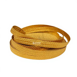 Dentelle vintage personnalisée de haute qualité pour robes, tissus tricotés, vêtements traditionnels, broderie dorée cérémonielle - Product Image 1