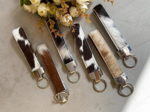 พวงกุญแจหนังแท้ทำด้วยมือใหม่ทำจากหนังขนสัตว์แท้พวงกุญแจรูปหัวใจน่ารักน่ารักสไตล์ตะวันตกพวงกุญแจรูปหัวใจทันสมัย - Product Image 6