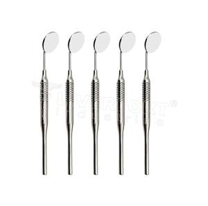 Juego de Espejos Dentales LIVER FORT INDUSTRIES, 5 Piezas, Plateados y Dorados, Manuales, Certificados CE, Acero Inoxidable Clase II, Modelo de 1 Año - Product Image 4