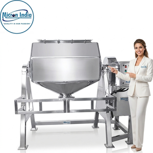 Micron India Stainless Steel Octagonal Blender Chemicals Food Powder Granule <b>Mixing</b> 500L Capacity 440V 5kW Automatic Motor - Product Image 2