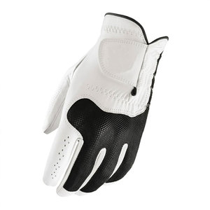 Guante de Golf de Cuero Genuino Transpirable de Primera Calidad, Guante Deportivo Unisex, Blanco y Gris, Cuero Cabretta Suave, Antideslizante - Product Image 4