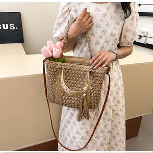 Celebrate effortless warmth with this striking Natural yarn bag designed for trendsetters who love detailed <b>beach</b> <b>accessories</b> - Product Image 3