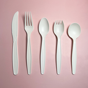Vaisselle à emporter emballée individuellement, prix d'usine, assiettes et couverts en amidon de maïs PSM de 7 pouces - Product Image 4