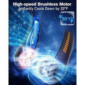 Ventilatore da Collo Portatile e Indossabile, Ricaricabile, Personale a 5 Velocità, con Batteria Leggera, Silenzioso e a Lunga Durata per l'Opera - Product Image 5