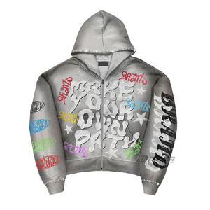 Hoodie 500 gsm coupe ample en coton lourd, logo personnalisé, effet vieilli, style streetwear unisexe - Product Image 5