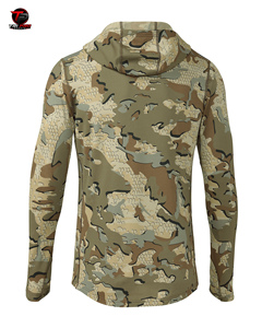 Sudadera Térmica Ligera de Alto Rendimiento para Hombre, con Capucha Integrada, Cremallera de Cuarto, Camuflaje Montaña, Color Verde Oliva, para Caza y Actividades al Aire Libre - Product Image 3