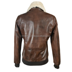 Collection Hiver 2026 OEM – Blouson en Cuir Marron en Peau de Mouton avec Col en Fourrure de Renard, Grandes Tailles, Faible MOQ, Vestes Chauffantes Tendance - Product Image 2