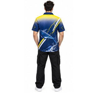 เสื้อโปโลตกปลาแขนสั้นพิมพ์ลายปลาเบสสำหรับผู้ชาย พร้อมเทคโนโลยี UPF50 แห้งเร็ว เหมาะสำหรับกิจกรรมกลางแจ้ง - Product Image 5