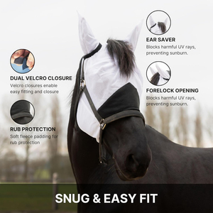 Máscara Antimosquitos para Caballos de Alta Calidad en Oferta, Material de Poliéster, Equipo Equino Personalizable, Precio al por Mayor - Product Image 5