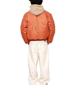 แจ็กเก็ตบอมเบอร์ย้อนยุคผ้าโพลีเอสเตอร์ปักลายสไตล์ฮิปฮอปเสื้อคลุมฤดูหนาว - Product Image 4