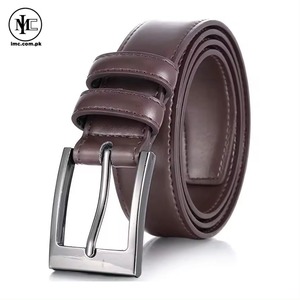 Ceinture en cuir de vachette pour hommes d'affaires, classique, réglable, avec boucle en alliage, durable, respectueuse de l'environnement, pour le bureau - Product Image 2